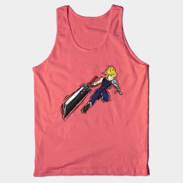 Cloud Strife Tank Top by Hawke525